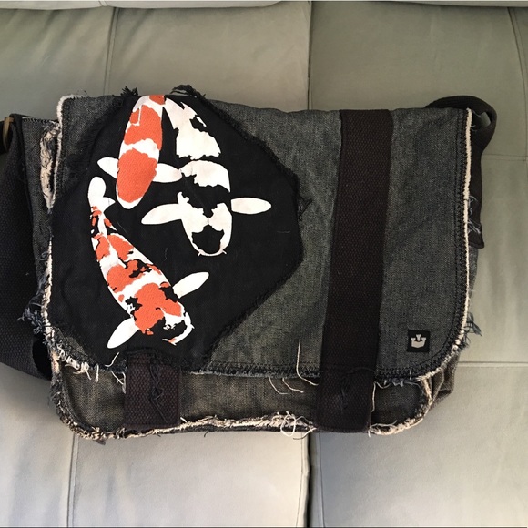 Goorin Bros messenger bag with Koi - Picture 7 of 8